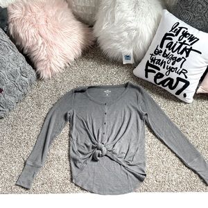 Hollister Tie Button Down Easy Tee, Size: S